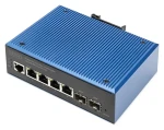 Digitus DN-651154 černá / Switch / Managed L2 / 4x Gigabit RJ45 + 2x SFP / DIN lišta / IP40 (DN-651154)