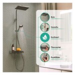HANSGROHE - Activera Q Sprchový set s termostatem, 29x18 cm, 2 proudy, EcoSmart, chrom 28648000