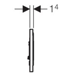 GEBERIT - Sigma10 Ovládací tlačítko splachování, bílá/pozlacená 115.758.KK.5