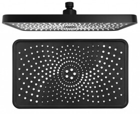 SAPHO - Hlavová sprcha, 300x180, silikon trysky, ABS/černá mat SK851B