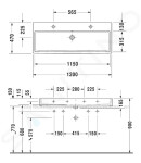 DURAVIT - Vero Air Dvojumyvadlo nábytkové 1200x470 mm, bez přepadu, s otvory pro baterie, bílá 2350120072