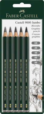 Faber-Castell 9000 Jumbo grafitové tužky sada 5 ks blistr 119397