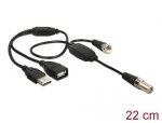 Delock Anténní kabel F Jack F Plug napájení 5 V přes USB 22 cm (13006-DE)