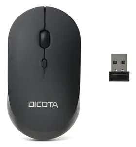 Dicota Silent V2 černá / Bezdrátová optická myš / tichá / 800-1600 DPI (D32003)