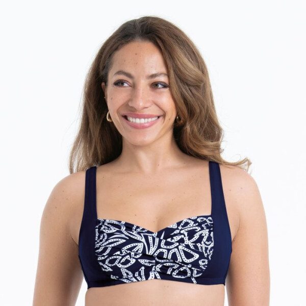 Dámská plavková podprsenka Elle Top Bikini - horní díl 8404-1 marine-bílá - Anita Classix 75C