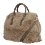 Stylová dámská plyšová kabelka do ruky Aria, taupe