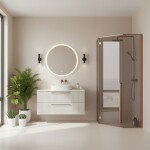 REA/S - Sprchový kout DIAMOND 90x90 COPPER BRUSH + sprchová vanička Diamond, černá KPL-K7966