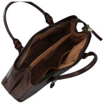 Luxusní dámská kožená kabelka do ruky Katana Faria, tmavě hnědá