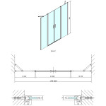 POLYSAN - ZOOM sprchové dveře 1800, čiré sklo ZL1417