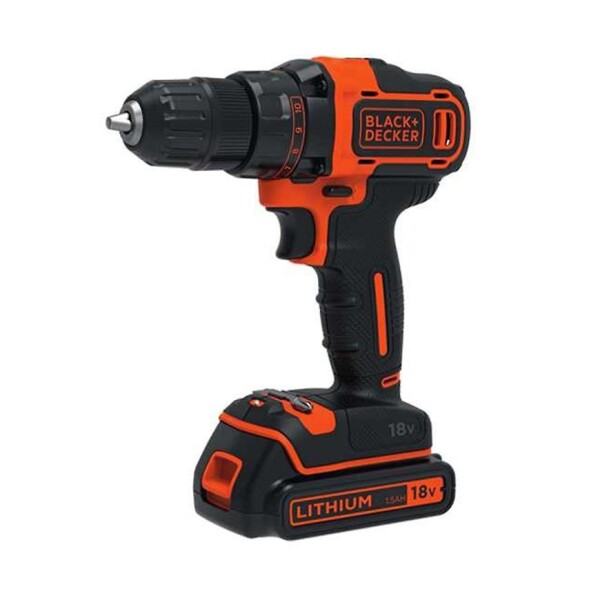 BlackDecker BDCDD186KB-QW / Aku Vrtačka / 18V / 2x1.5Ah / 10mm sklíčidlo / 1400 ot-min / 40 Nm (BDCDD186KB-QW)