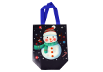 Mamido Dárková taška s motivem sněhuláka 23cm x 21,5cm x 11cm tmavě modrá