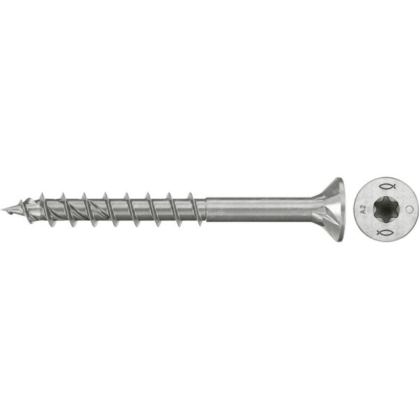 Fischer 574145 šrouby do dřevotřísky 5 mm 50 mm TX Nerezová ocel 200 ks