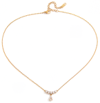 ELENYS Balance Drop – pozlacený náhrdelník 18K žluté zlato Délka: 40+5 cm / max. 45 cm