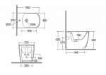 KLUDI - Resa S Stojící bidet, otvor pro baterii, matná černá 27BIB0139