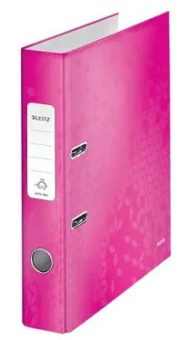 Leitz 180° WOW Polaminovaný pákový pořadač A4 50mm růžová / až 350 listů A4 (10060023)
