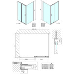 POLYSAN - EASY obdélníkový sprchový kout 1100x900, čiré sklo L/P varianta EL1115EL3315