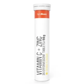 Vitamin C + zinek šumivé - GymBeam (citrusové ovoce, 12 x 20 tab) (93589-5-citrusovéovocie-12x20tab)