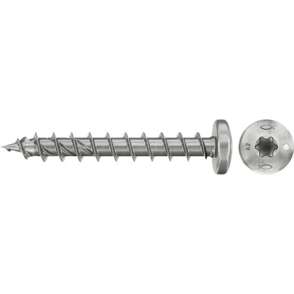 Fischer 574102 šrouby do dřevotřísky 5 mm 30 mm TX Nerezová ocel 200 ks