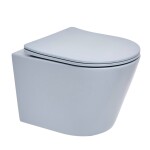 Wc s prkénkem softclose závěsné SAT Infinitio tmavě modrá mat zadní odpad SATINF010RREXPDBLM SATINF010RREXPDBLM