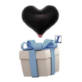 Létající balónek srdce černé metalické 35 cm - TAKARA KOSAN Létající balónek srdce černé metalické 35 cm - TAKARA KOSAN