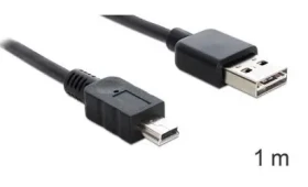 Delock EASY-USB černá / Kabel / USB 2.0 / Mini-USB B (M) - USB A (M) / 1 m (83362)