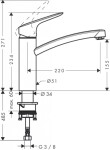 HANSGROHE - Logis Dřezová baterie, chrom 71832000