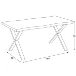 Jídelní stůl 160x90cm, mdf, divoký dub, HT-F4316 OAK