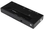 StarTech 2-portový HDMI switch černá / Přepínač / 4K / 7.1 kanálů / napájecí adaptér (VS221HD4KA)