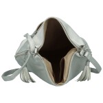 Trendy dámská koženková crossbody kabelka Edmundo, stříbrná