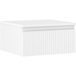 MEXEN/S - Rivel koupelnová skříňka pod umyvadlo 50 cm s deskou, 1 šuplík, reliéf , bílá mat 91A20-05023-1-BFC01