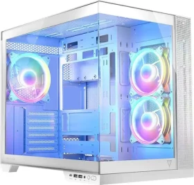 MODECOM Volcano Panorama Apex ARGB 3F bílá / Skříň / mATX / Mini-ITX / 1x USB-C / ARGB / bez zdroje (AT-PANORAMA-3F-ARGB-20-000000-0002)