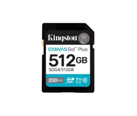Kingston SDXC karta 512GB Canvas Go! Plus, R:200/W:160MB/s, Class 10, UHS-I, U3, V30 EDF_443756