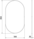 MEXEN - Loft zrcadlo 85 x 50, zlatý rám 9851-085-050-000-50