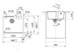 FRANKE - Urban Fragranitový dřez UBG 610-56, 560x500 mm, kašmír 114.0700.065