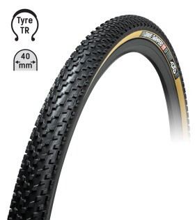 Plášť TUFO Gravel SWAMPERO 700 x 40C, bezdušový černo-béžový