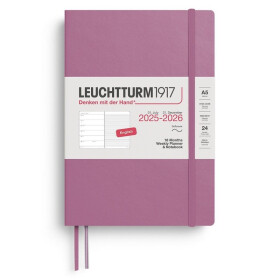 Weekly Planner & Notebook 2026 Medium (A5) 18 Months Dusty Rose