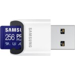 SAMSUNG PRO Plus microSDXC 256 GB + USB adaptér / UHS-1 / Class 10 / U3 / Čtení: 180MBps / Zápis: 130MBps (MB-MD256SB/WW)