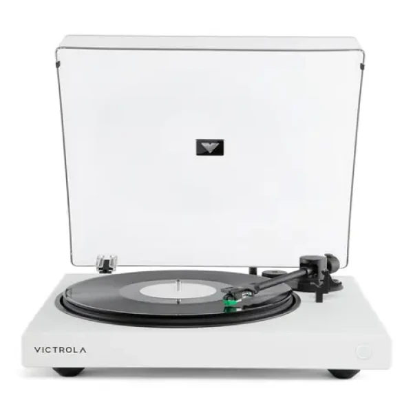 Victrola VPT-1520-WHT-INT Wave bílá / Gramofon / 2 rychlostní / RCA / Auracast / předzesilovač (100002200211)
