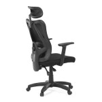 Židle kancelářská, nastavitelný podhlavník, potah černá síťovina mesh, mechanika permanent kontakt