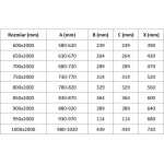 MEXEN - Exo skládací sprchové dveře 85, transparent, černá 816-085-000-70-00
