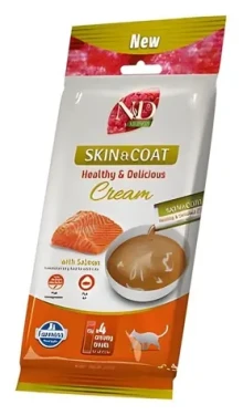 Farmina ND Quinoa Cat Cream Skin Coat Salmon 60 g / Krémový pamlsek pro kočky / pro zdravou kůži a srst