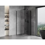 MEXEN/S - Mist-F sprchový kout skládací dveře pravá 90 x 90, transparent, černá 8A6T-090-090-70-00-P