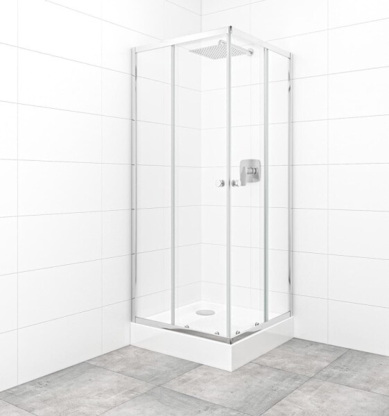 SAT - Set sprchového koutu a vaničky, čtverec 80x80 cm Multi Basic SIKOBKMUQ80CRT SIKOBKMUQ80CRT