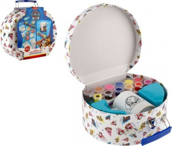 Kreativní kufřík 2v1 Paw Patrol/Tlapková patrola v kartonovém kufříku 21x20x9cm