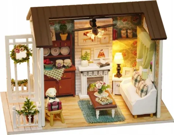 KIK obývací pokoj s LED osvětlením DIY model