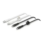 Belkin CAB011bt1MBW2PK černá/bílá / Datový kabel USB-C - USB-C / 1m / silikonový / 2ks (CAB011BT1MBW2PK)
