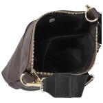 Trendy dámská koženková crossbody kabelka LB Draga, tmavě hnědá