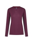 Dámské merino triko dlouhý rukáv ICEBREAKER Wmns Merino 125 CL Sphe LS Tee Col Block, Dark Berry/Grey Plum/Cb velikost: S