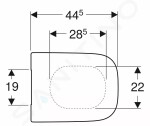 GEBERIT - Selnova Square WC sedátko, duroplast, Softclose, bílá 501.556.01.1