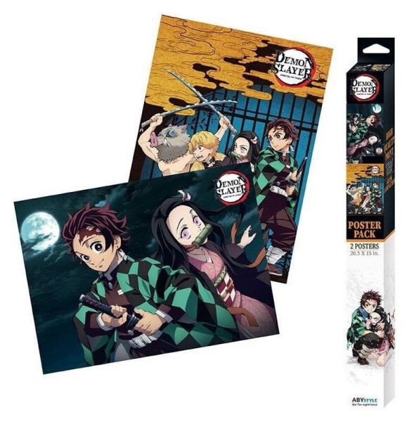 Demon Slayer Set 2 plakátů 52 x 38 xm